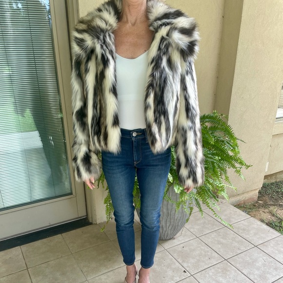 MAREI 1998 FAUX FUR JACKET ..SAFARI ..size S - Picture 2 of 5